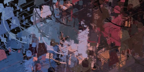 Fototapeta premium Painterly mix. Backdrop material. Color texture. Modern art. Wide brush. Oil painting. Wall painting. Canvas surface. 2d illustration. Abstract. Handmade background.