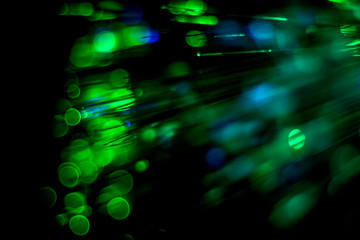 Abstract bokeh lights with black background.