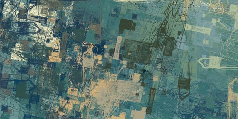 Modern art. Backdrop material. Abstract. Handmade background. Oil painting. Wide brush. Color texture. Canvas surface. 2d illustration. Wall painting. Colorful pattern. 