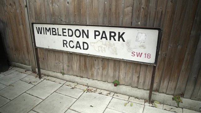 Wimbledon Park Road Street Sign, The Famous Road Where The Queue Starts To Go The Tennis Championship: Wimbledon, In London UK.