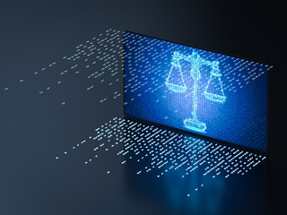 Cyber law concept