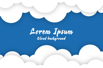 cloud background in the sky in the form of illustrations, as wallpaper, cover or template