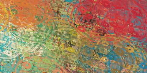 Fototapeta premium Color texture. Backdrop material. Oil painting. Colorful pattern. Abstract. Modern art. Wide brush. Wall painting. 2d illustration. Canvas surface. Handmade background. 