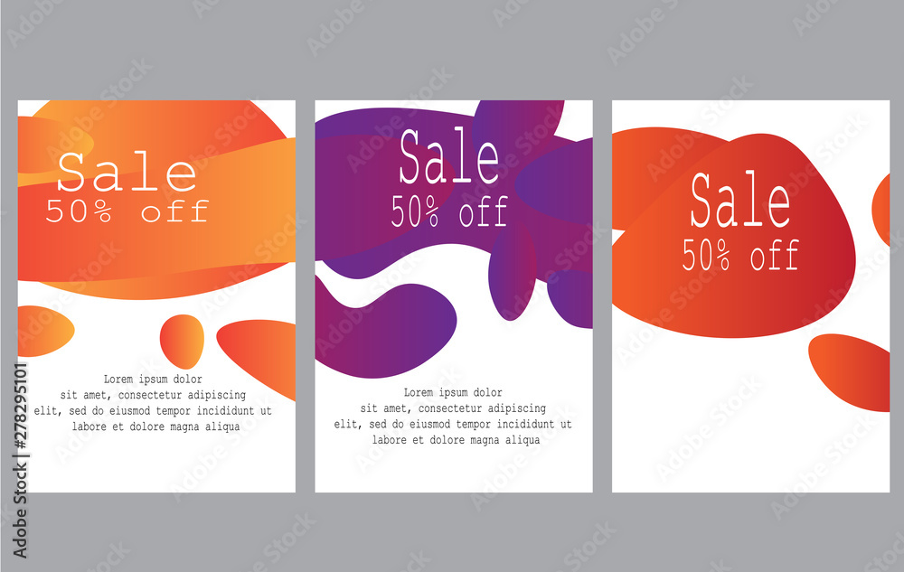 Poster modern mobile sale banner with fluid dynamic composition vector
