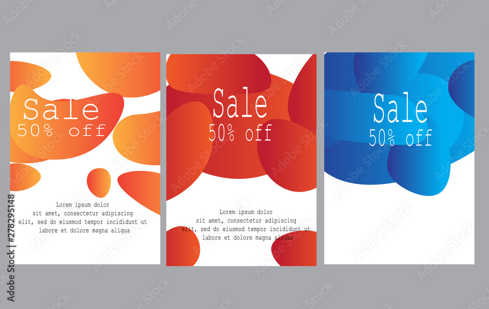 Canvas Prints modern mobile sale banner with fluid dynamic composition vector