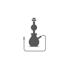 Shisha Pipe line vector icon, isolated on white background