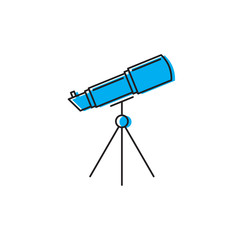 Telescope vector icon,isolated on white background