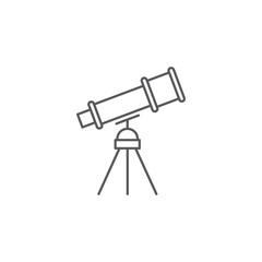 Telescope vector icon,isolated on white background