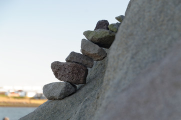 Rocks piled artistically