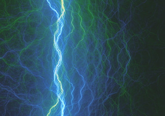 Blue plasma, abstract electrical background