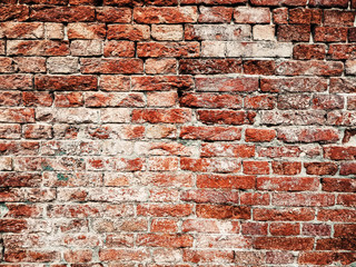 Old red brick wall textures and backgrounds