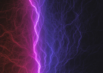 Dark blue and purple lightning, abstract electrical background
