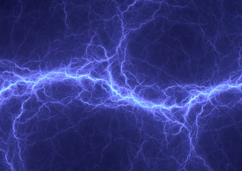 Blue electrical lightning, abstract fractal backf´ground