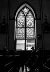 stained glass window in church