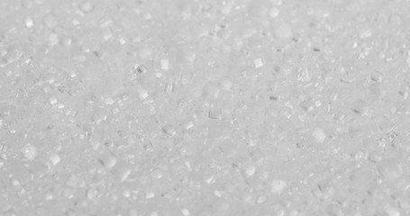 Pile of white sugar close up