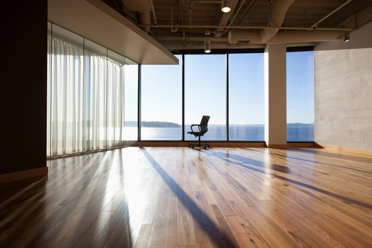 Office chair at window