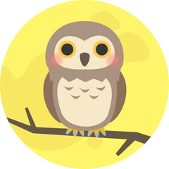 月とフクロウ