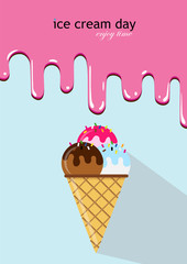 Ice Cream Day. vector illustration ep1