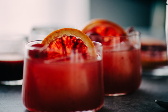 Blood Orange Whiskey Sour