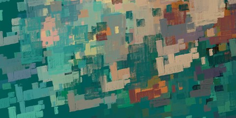 Digital sketch on colorful wall mix. 2d illustration. Texture backdrop painting matrix unique form. Creative natural chaos structure element material creation bitmap figures. Acrylic vivid variety con