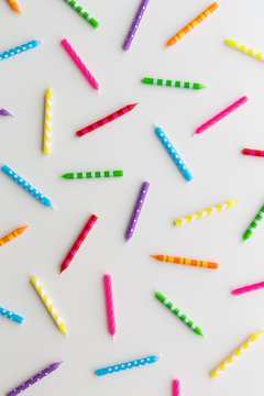 Colorful birthday candle background