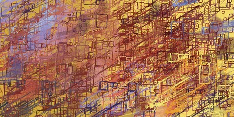 Modern art. Artistic brush. Oil painting mix. 2d illustration. Texture backdrop matrix. Creative natural chaos form structure unique element material creation bitmap figures. Acrylic variety vivid ske