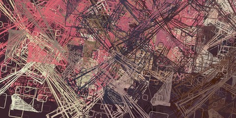 Canvas painting. Colorful background texture mix. 2d illustration. Texture unique backdrop matrix form figures. Creative natural chaos structure element material creation bitmap. Acrylic variety vivid