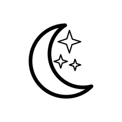 Moon icon vector symbol illustration