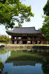 Fototapeta na wymiar Gwanghallu is a Chosun era building in Namwon-si, Korea.