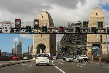 traffic on Sydney Harbour Bridge