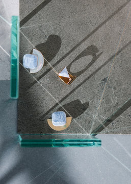 Jewelry on a stone set
