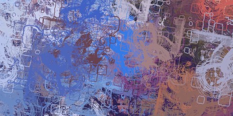Decorative oil painting. Vibrant dynamic art. 2d illustration. Texture backdrop. Creative chaos structure element.
