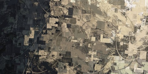 Decorative oil painting. Vibrant dynamic art. 2d illustration. Texture backdrop. Creative chaos structure element.