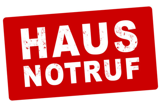 nlsb767 NewLongStampBanner nlsb - german text - Hausnotruf: Stempel / einfach / rot / Vorlage - 1komma5zu1 - new-version - xxl g8072