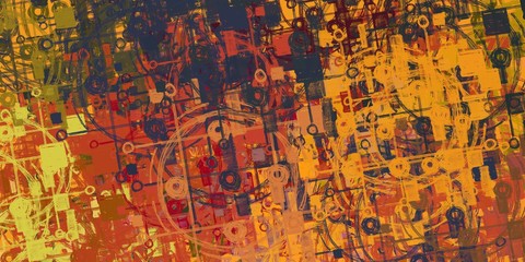 Crazy sketch random pattern. Creative chaos and variety structure. Modern art drawing painting. 2d illustration. Digital texture wallpaper. Artistic sketch draw backdrop material. 