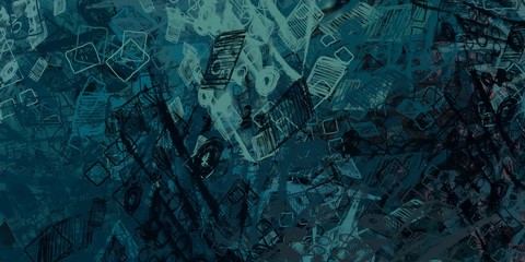 Crazy sketch random pattern. Creative chaos and variety structure. Modern art drawing painting. 2d illustration. Digital texture wallpaper. Artistic sketch draw backdrop material. 