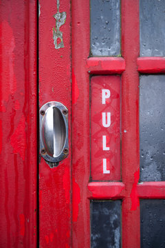 traditional british red telephone box