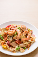 Spicy papaya salad with shrimp, Thai food