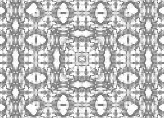 Fototapeta na wymiar Pixel seamless ornamental decoration pattern boho