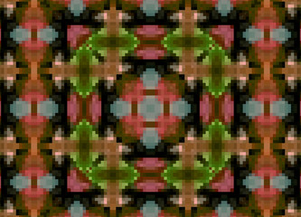 Pixel seamless ornamental decoration pattern boho