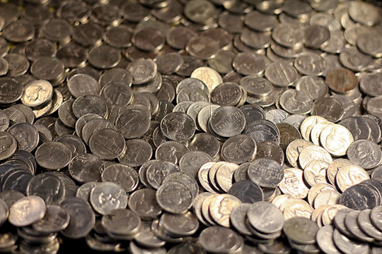 Pile Of Silver Coins