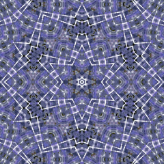 Seamless pixel kaleidoscope mosaic pattern