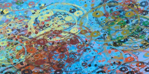 Poster oil painting element. 2d illustration. Texture backdrop. Creative chaos structure.