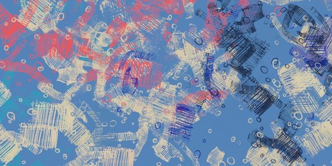 Poster oil painting element. 2d illustration. Texture backdrop. Creative chaos structure.