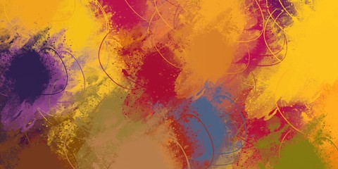 Obraz premium Art wallpaper. Digital canvas. 2d illustration. Texture backdrop painting. Creative chaos structure element.