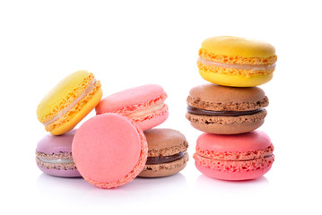 macaroon on white background