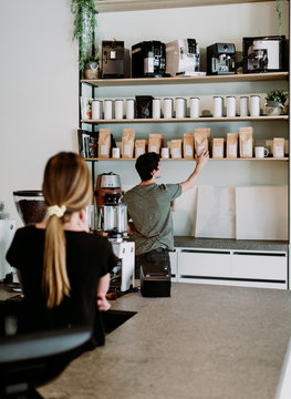 Portraits of workers from coffee bar.