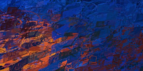 Art wallpaper. Digital canvas. 2d illustration. Texture backdrop painting. Creative chaos structure element.