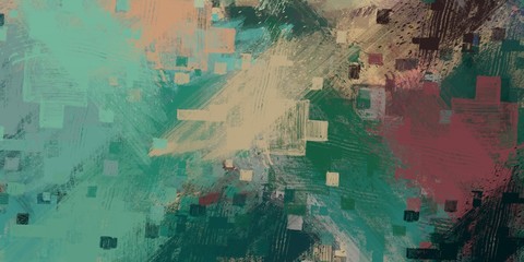 Art wallpaper. Digital canvas. 2d illustration. Texture backdrop painting. Creative chaos structure element.