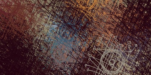 Art wallpaper. Digital canvas. 2d illustration. Texture backdrop painting. Creative chaos structure element.